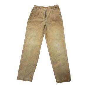 L.L. Bean Corduroy Pants Women’s 10 Tall Khaki Straight Leg